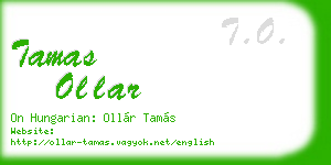 tamas ollar business card